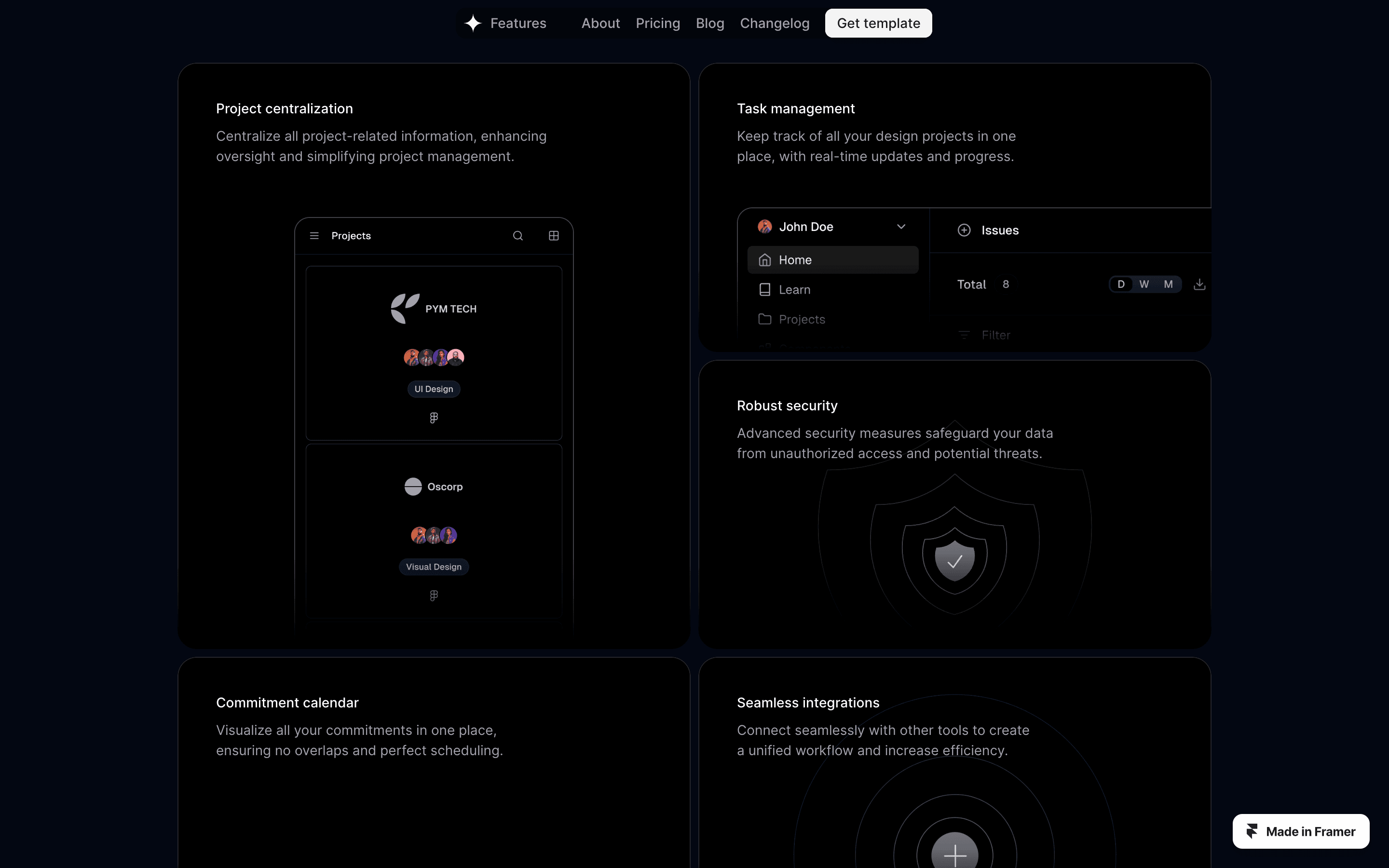 Stream features in bentos